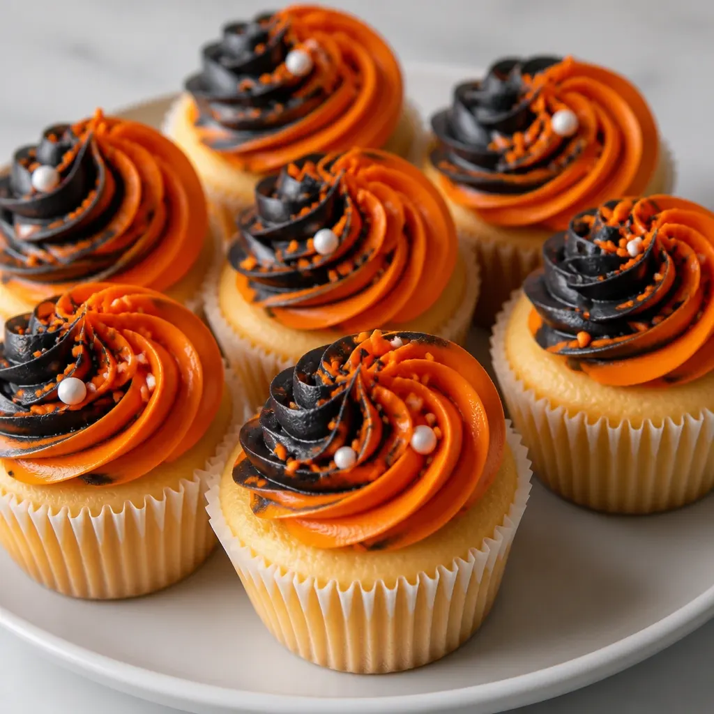 Halloween Cupcakes close-up view