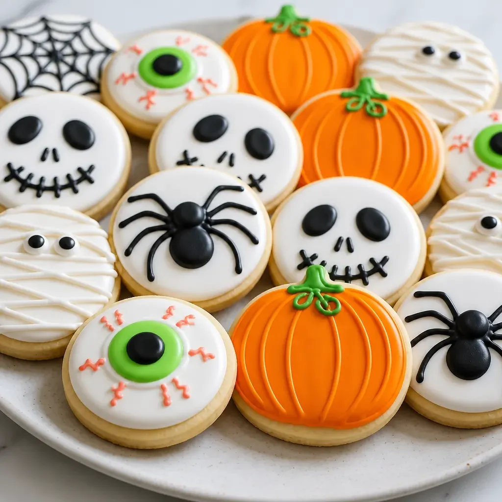 Halloween Sugar Cookies close-up view