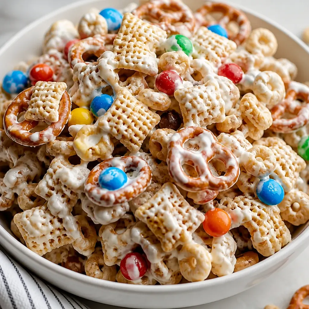 White Trash Snack Mix close-up view